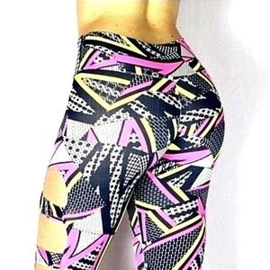 BRAZILIAN SEXY LEGGINGS SIDE RIPPED DESIGN Fushia,
